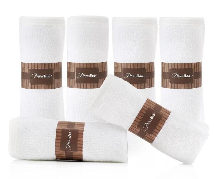 Wholesale Sample Organic cotton Washcloths Baby hand Face Towel bamboo wash cloth