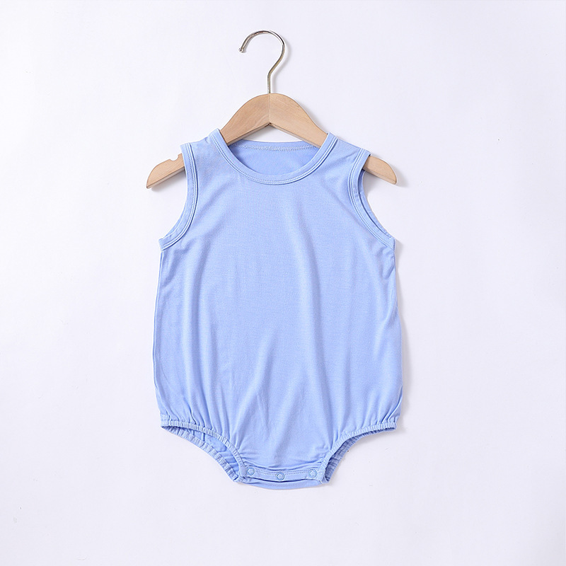 Infant Toddler Summer Baby Clothing Bubble Short Romper  Solid Color Baby Bubble Rompers With Custom Printing