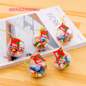 Canada stationery items manufacture Christmas balls rubber eraser eco friendly cute fancy 12pcs/box cartoon mini erasers