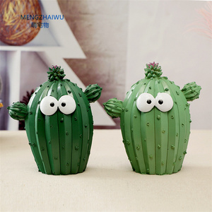 Mexico new home decor accessories Cactus Piggy Bank Synthetic resin Student craft gifts home decoration desktop ornaments