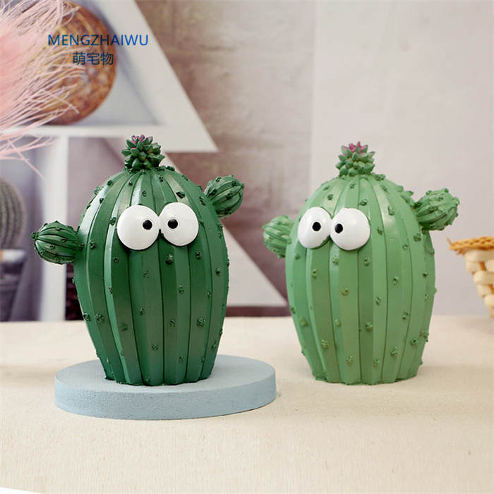 Mexico new home decor accessories Cactus Piggy Bank Synthetic resin Student craft gifts home decoration desktop ornaments