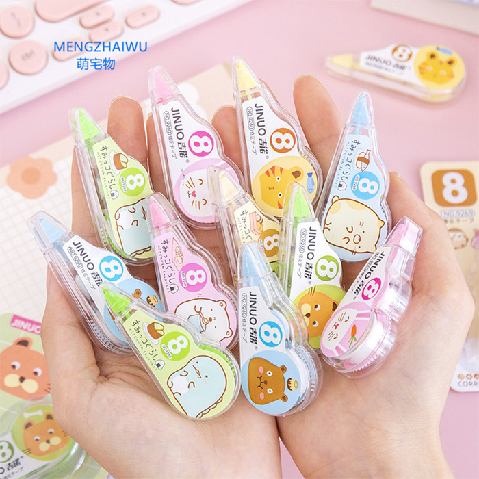 France cute stationery kawaii cartoon printing plastic animal cheap correction tape