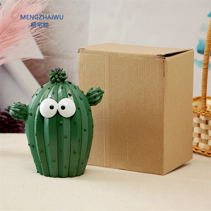 Mexico new home decor accessories Cactus Piggy Bank Synthetic resin Student craft gifts home decoration desktop ornaments