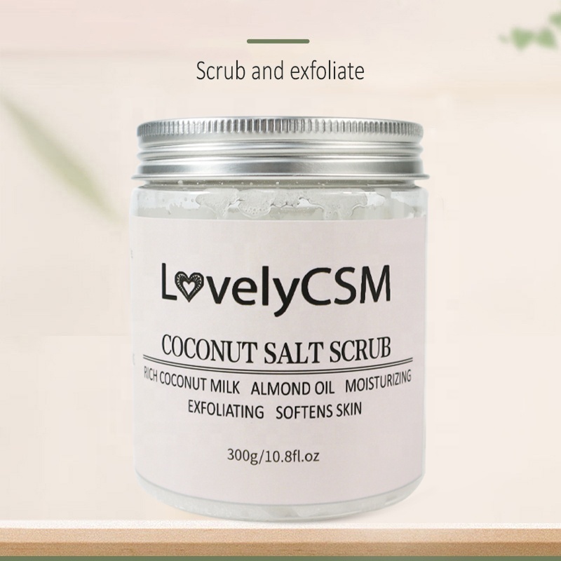 Wholesale exfoliates skin deeply cleansing 100% pure coconut body scrub whitening organic exfoliating scrub coconut milk scrub