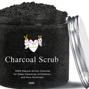 Wholesale Activated Exfoliating Charcoal Scrub Natural Bamboo Charcoal Whitening Body Scrub Organic Charcoal body Scrub