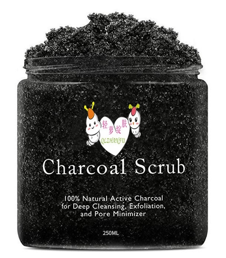 Wholesale Activated Exfoliating Charcoal Scrub Natural Bamboo Charcoal Whitening Body Scrub Organic Charcoal body Scrub