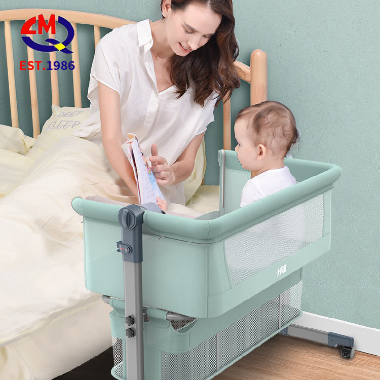 High Quality Adjustable Portable Foldable New Born Baby Bedside Sleeping Cribs For Vietnam Baby Fittings Cots