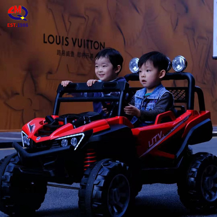 Kids Battery Operated 12 V Electric 2 Seater Remote Control Ride On Car Toys For Boys Baby High Quality Rubber Wheels Cars