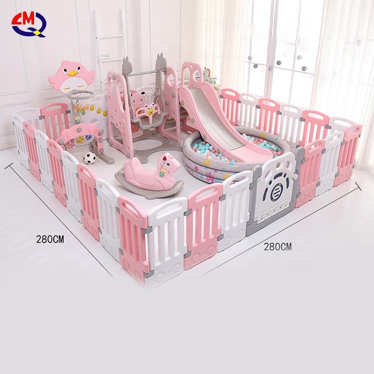 hot sale multifunctional new design safety kids plastic indoor playard fence baby playpen