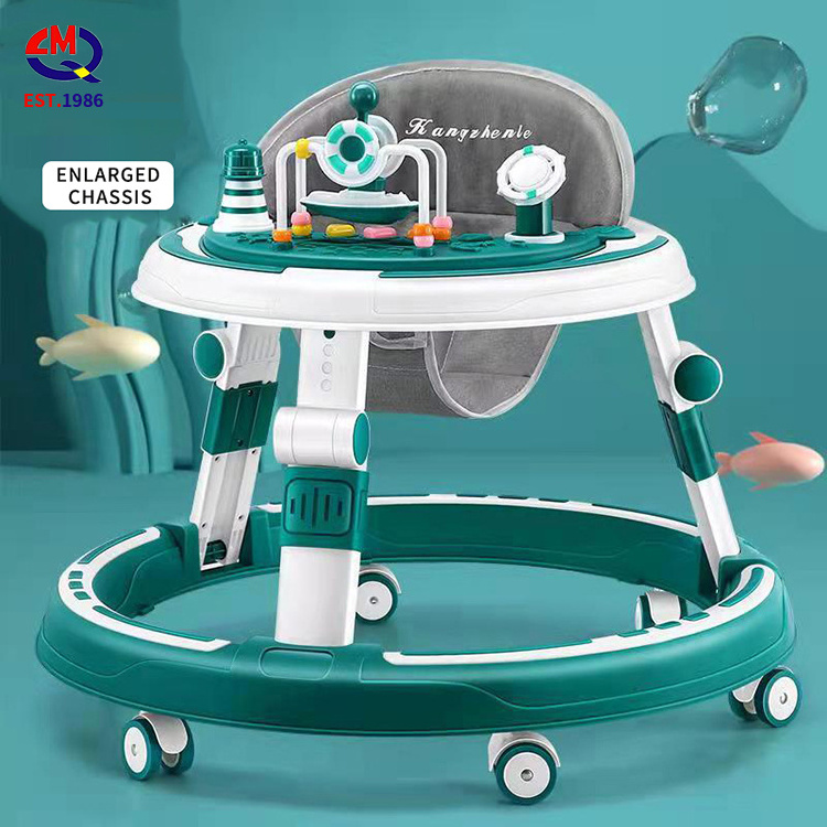 2022 Children Adjustable Foldable Push Baby Bouncer Wheels Jumper Activity Toys Baby Walker with Wheels and Music