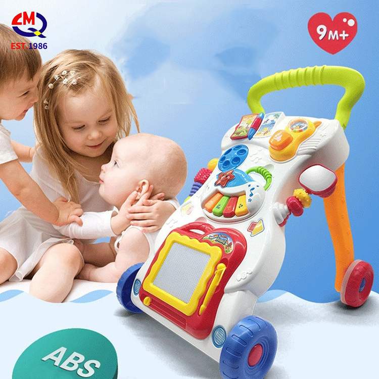 Luxury educational musical high quality sit to stand learning multifunction baby walker with drawing board