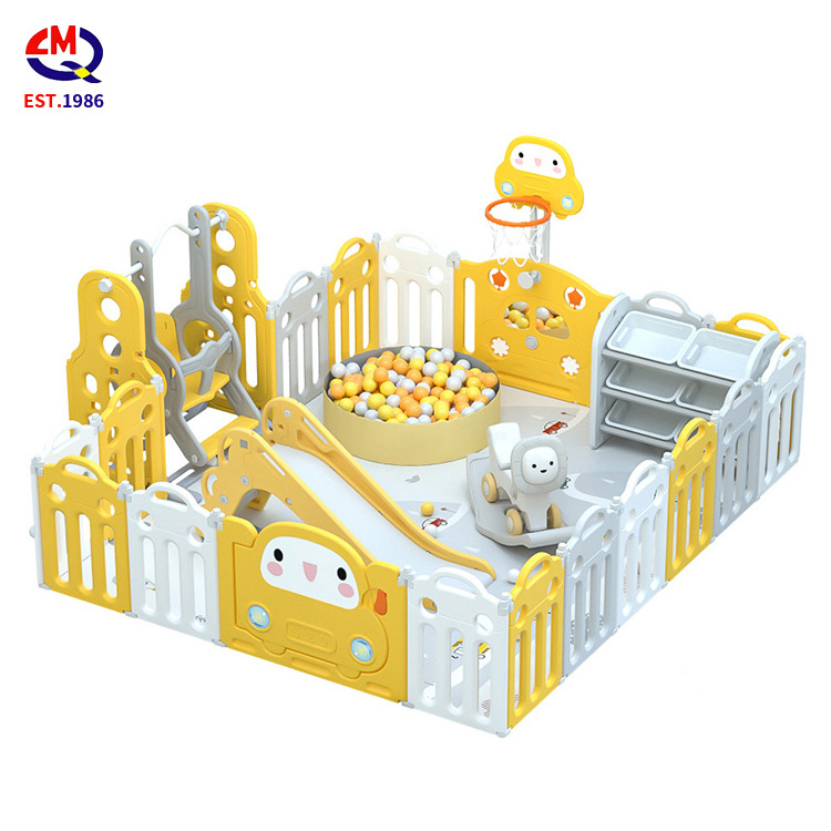 High Quality Customizable Baby Safety Fence Children Portable Car Latest Play Yard Large Playyard Plastic Indoor Kids Playpen