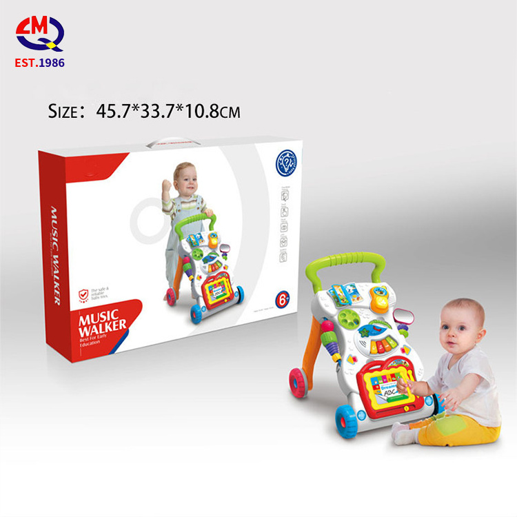 Luxury educational musical high quality sit to stand learning multifunction baby walker with drawing board