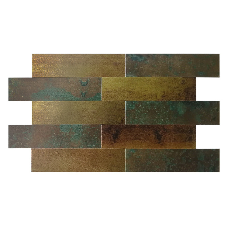 Strip Brass Metal Mosaic Stainless Steel Metro Tiles