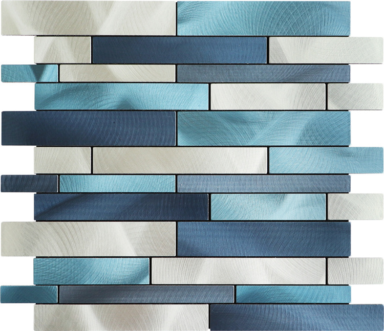 Strip Self Adhesive Metal Aluminum Backsplash Panel Mosaic Tile