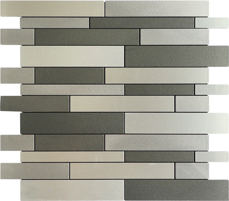 Strip Self Adhesive Metal Aluminum Backsplash Panel Mosaic Tile