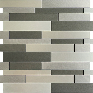 Strip Self Adhesive Metal Aluminum Backsplash Panel Mosaic Tile