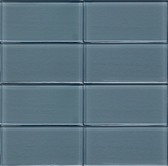 Blue White Subway 3x6 Glass Tile For Kitchen Backsplash