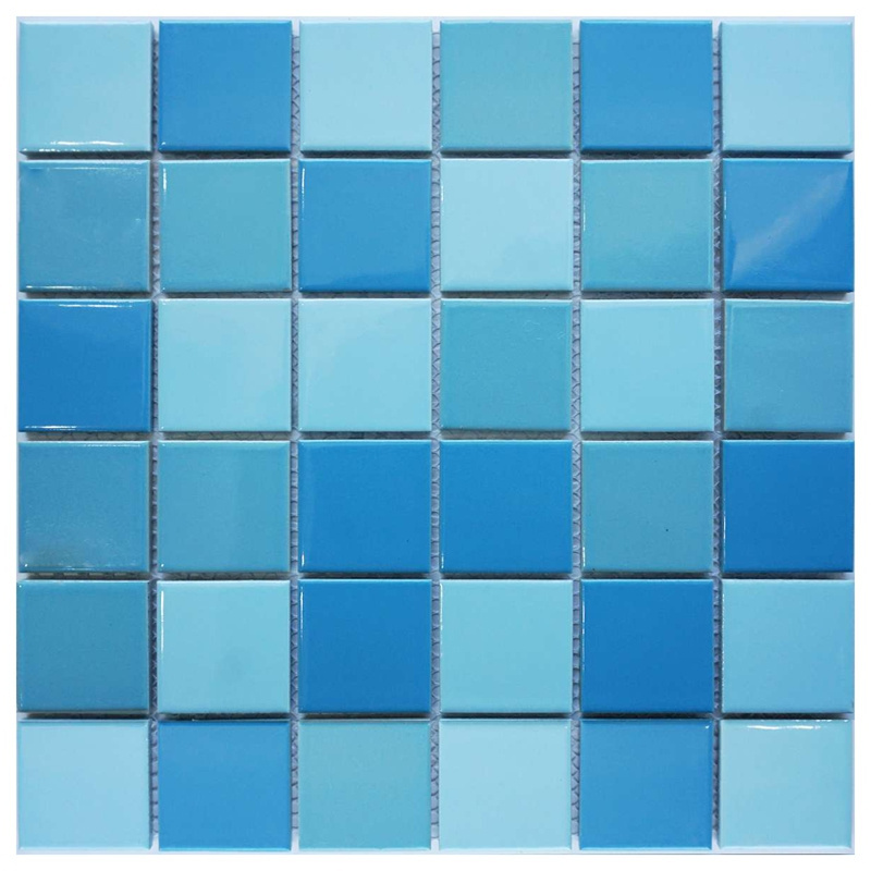 Glaze 48X48 Square Blue Swimming Pool Porcelain Mosaic Tile