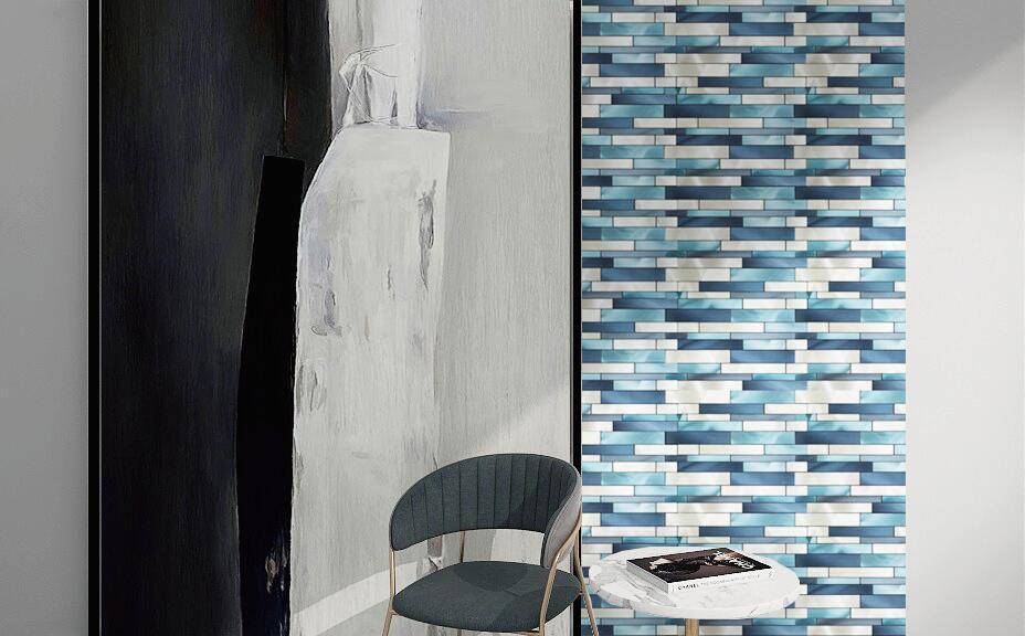 Strip Self Adhesive Metal Aluminum Backsplash Panel Mosaic Tile