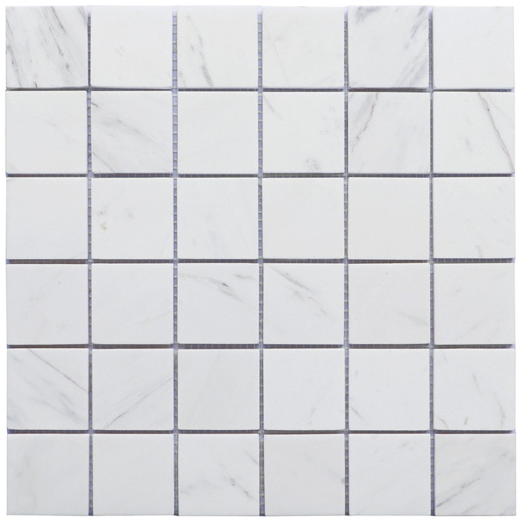 White Square Marble Mosaic Stone Mosaic Tiles Backsplash