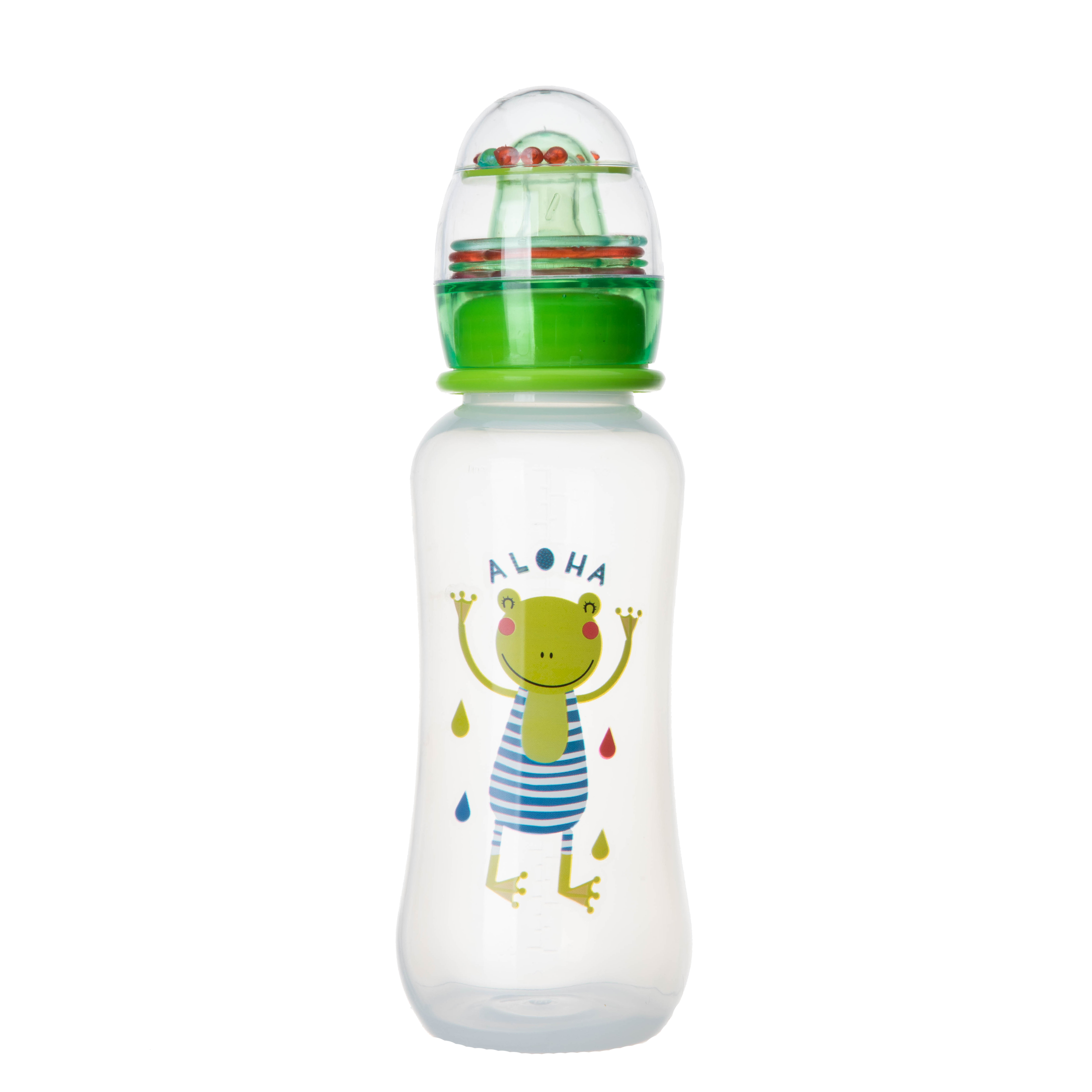 Hot Selling Products 10 OZ BPA Free Baby Feeding Bottles with Rattle baby feeding bottle