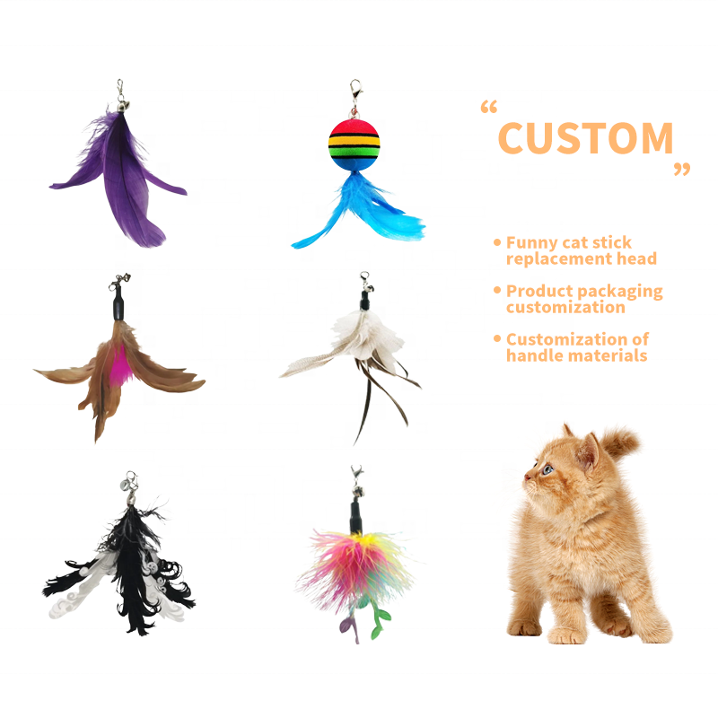 Feather Cat Toy Cat Teaser Kitten Teasing Sticks With Sucker Interactive Toys For Cats