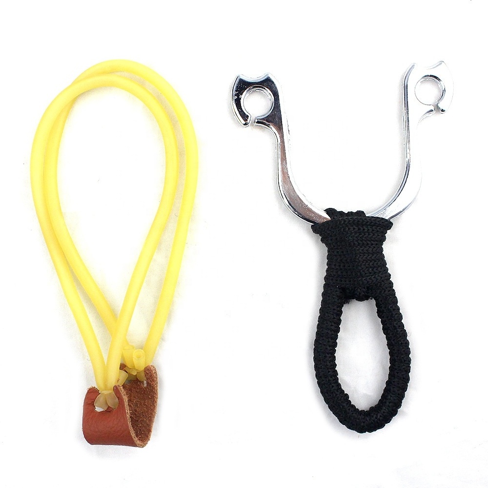 Outdoor hunting supplies Slingshot stainless steel handle strong tension slingshot rubber band