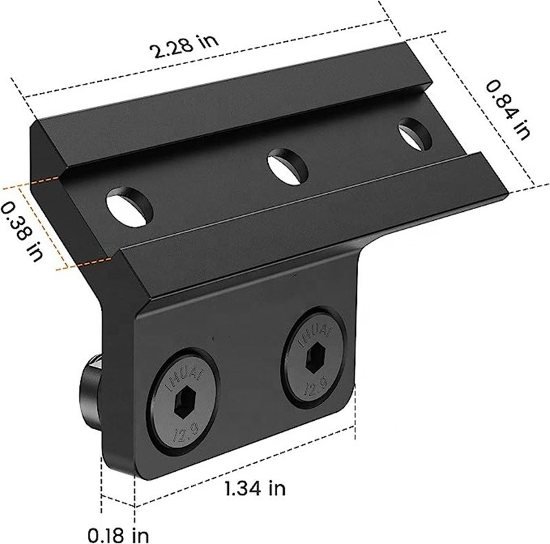 MF-11 Offset Flashlight Mount for Rail System Compatible with WL-25 Flashlight