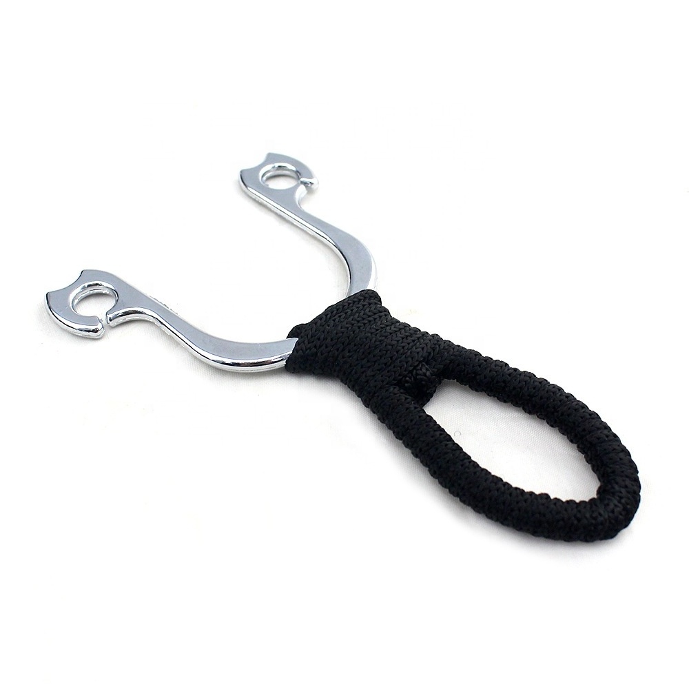 Outdoor hunting supplies Slingshot stainless steel handle strong tension slingshot rubber band