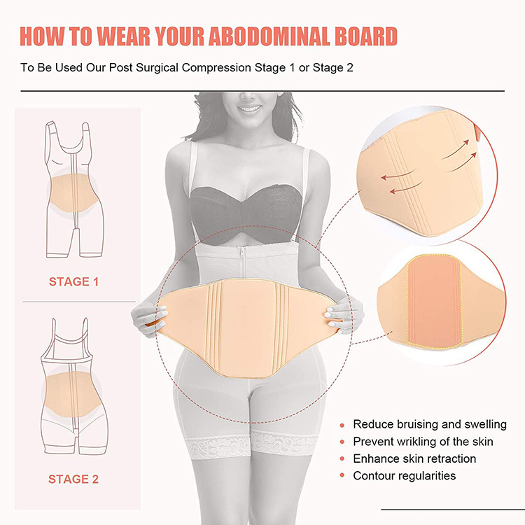 Ladies Abdominal Compression Board 360 Liposuction Foam Ab Post Surgery Flattening Postpartum Waist Cincher For Women