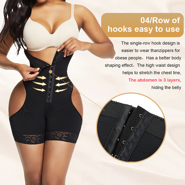 HEXIN Sexy Butt Lifter Control Panties Seamless High Waist Tummy Control Enhance Hip Shaper Butt Lifter Shapewear For Women