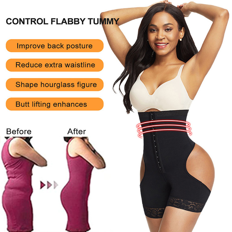 HEXIN Sexy Butt Lifter Control Panties Seamless High Waist Tummy Control Enhance Hip Shaper Butt Lifter Shapewear For Women