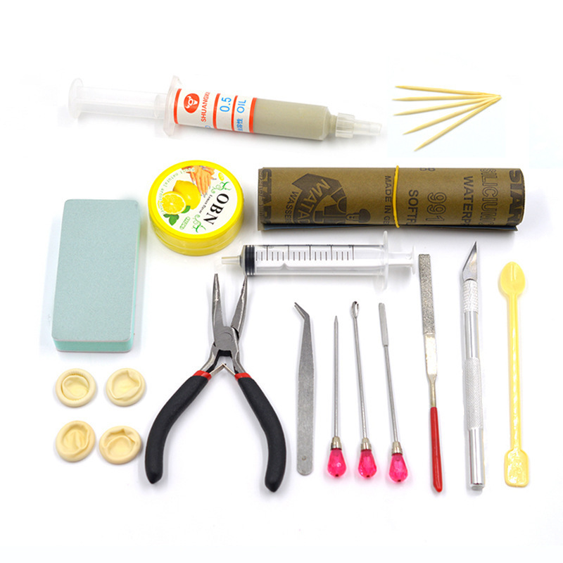 LOVE RESIN DIY Tool Set Measuring Cup Dropper Tweezers Stirring Stick Bubbling Needle Digging Small Spoon Glue Adjustment Tool