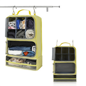 Portable Hanging Luggage Suitcase Closet Shelving Organizer