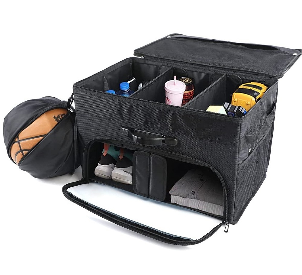 Factory Custom Collapsible Car Golf Trunk Organizer Storage Bag Golf Shoes Bag Car Trunk Organizer