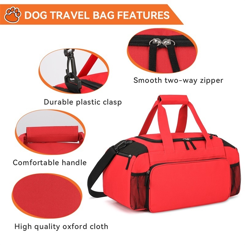 Custom Durable Travel Pet Bag Organizer Dog Food Travel Bag Dog Travel Supplies Gift Accessories for Weekend Camping