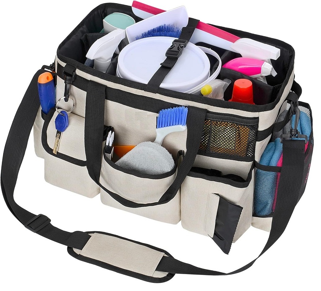 Housekeeping Tote Tool Organizer Bag Cleaning Caddy Wearable Cleaning Caddy Bag