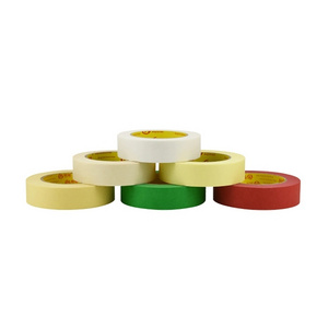 Colored Auto Car Trim Adhesive Masking Paper Tape Single Sided Rubber Acid Free Waterproof Painters Crepe Cheap