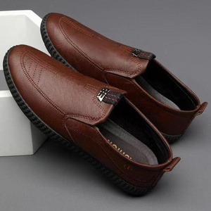 Casual  leather slip-on peas shoes new factory driver dress shoes lazy loafers Business casual shoes for men