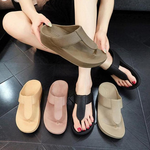 Women Recovery thick wedge Flip Flops Comfortable Arch Support Thong Sandals soft sole for outdoor Beach Pool