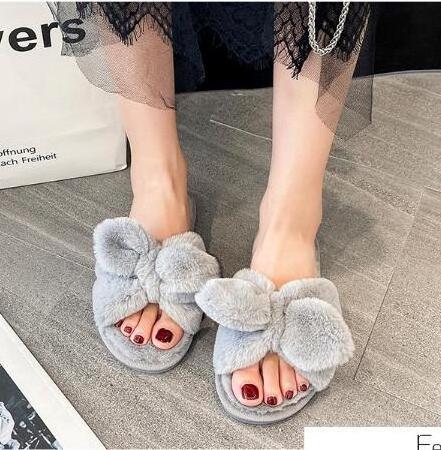 Factory Price Plush Slippers Winter Shoes Big Size Home Slippers Plush Women Indoor Warm Fluffy Cotton Slippers