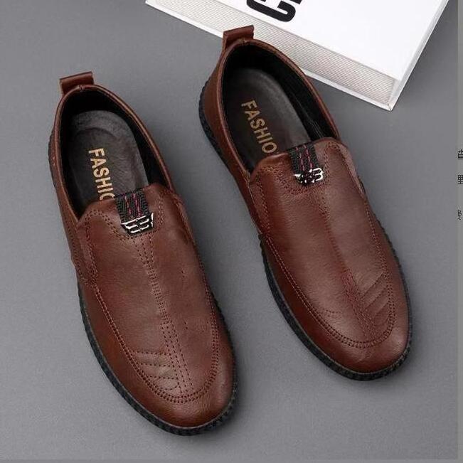 Casual  leather slip-on peas shoes new factory driver dress shoes lazy loafers Business casual shoes for men