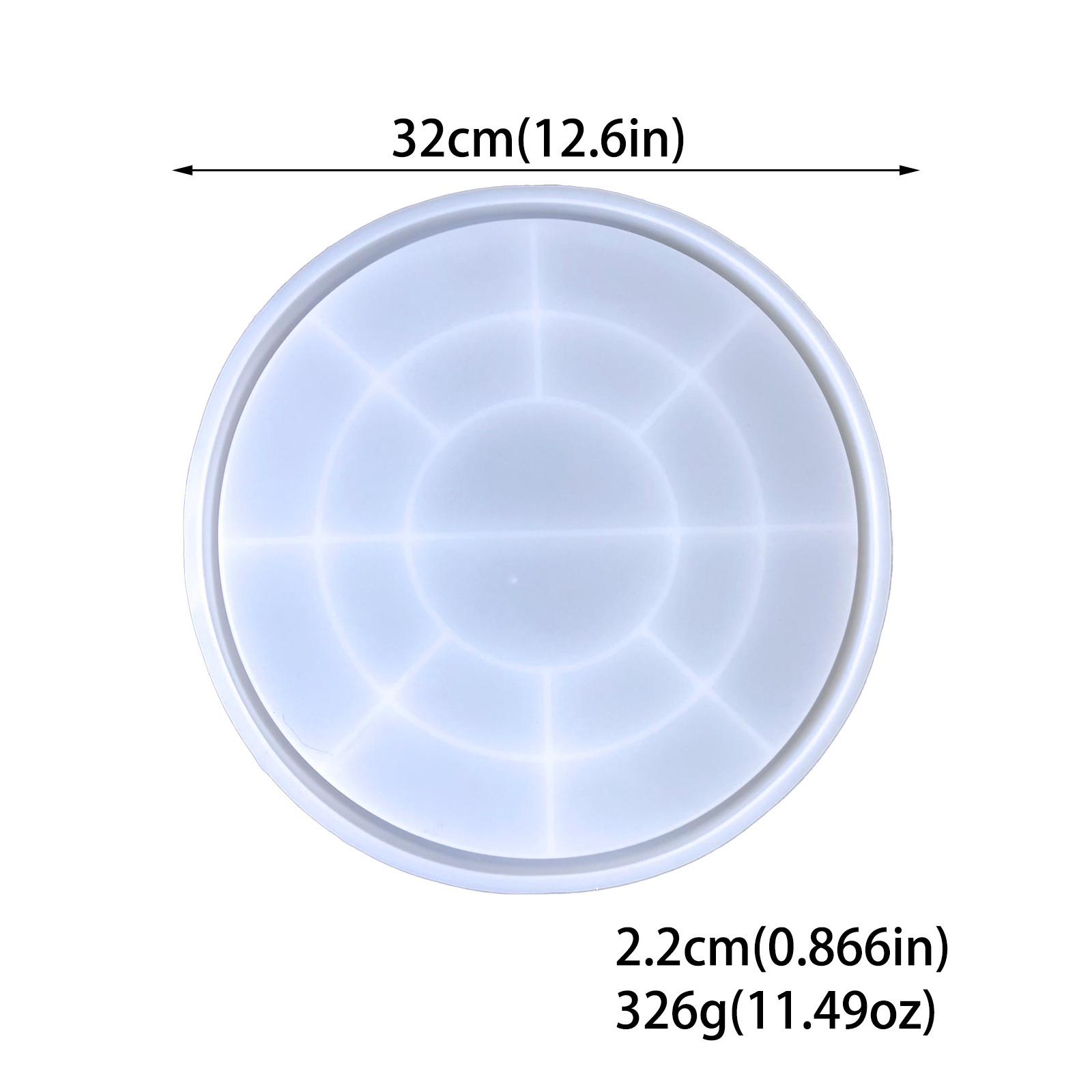 9715 30*2cm  Silicone Tray Mold for Big Round Planter Concrete Molds Gypsum drip tray mold