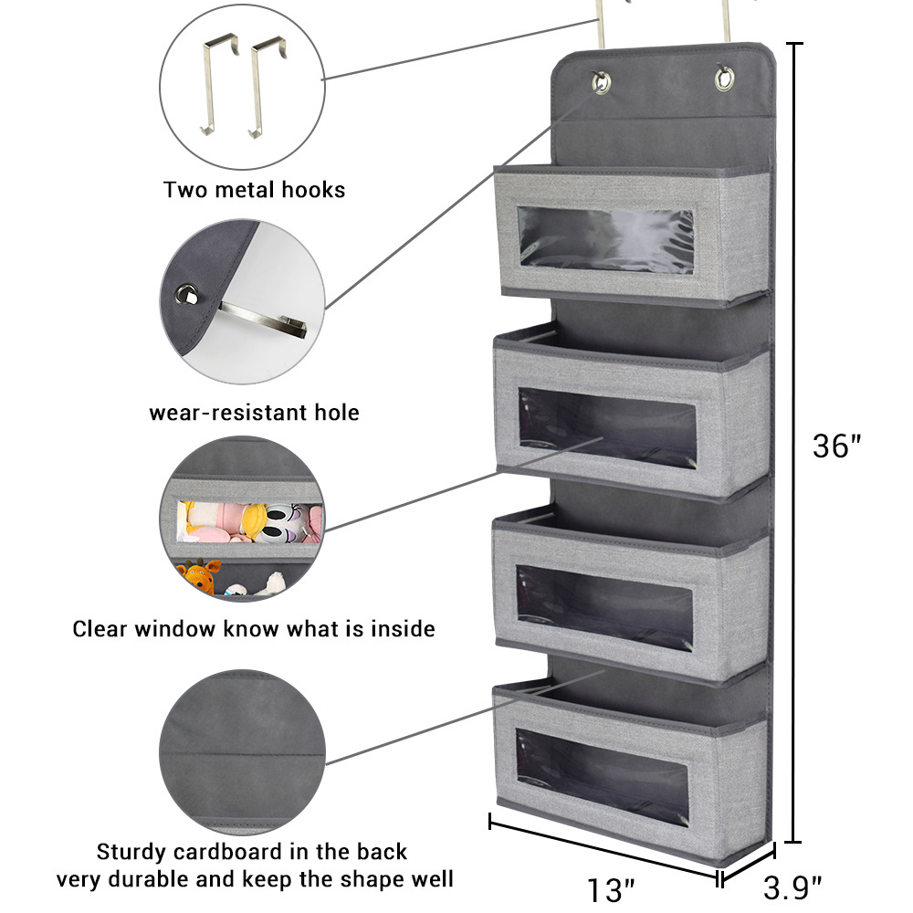 2022 NEW Storage & Organization Wall Mount Over the Door Clear Window Hanging Pocket Organizer