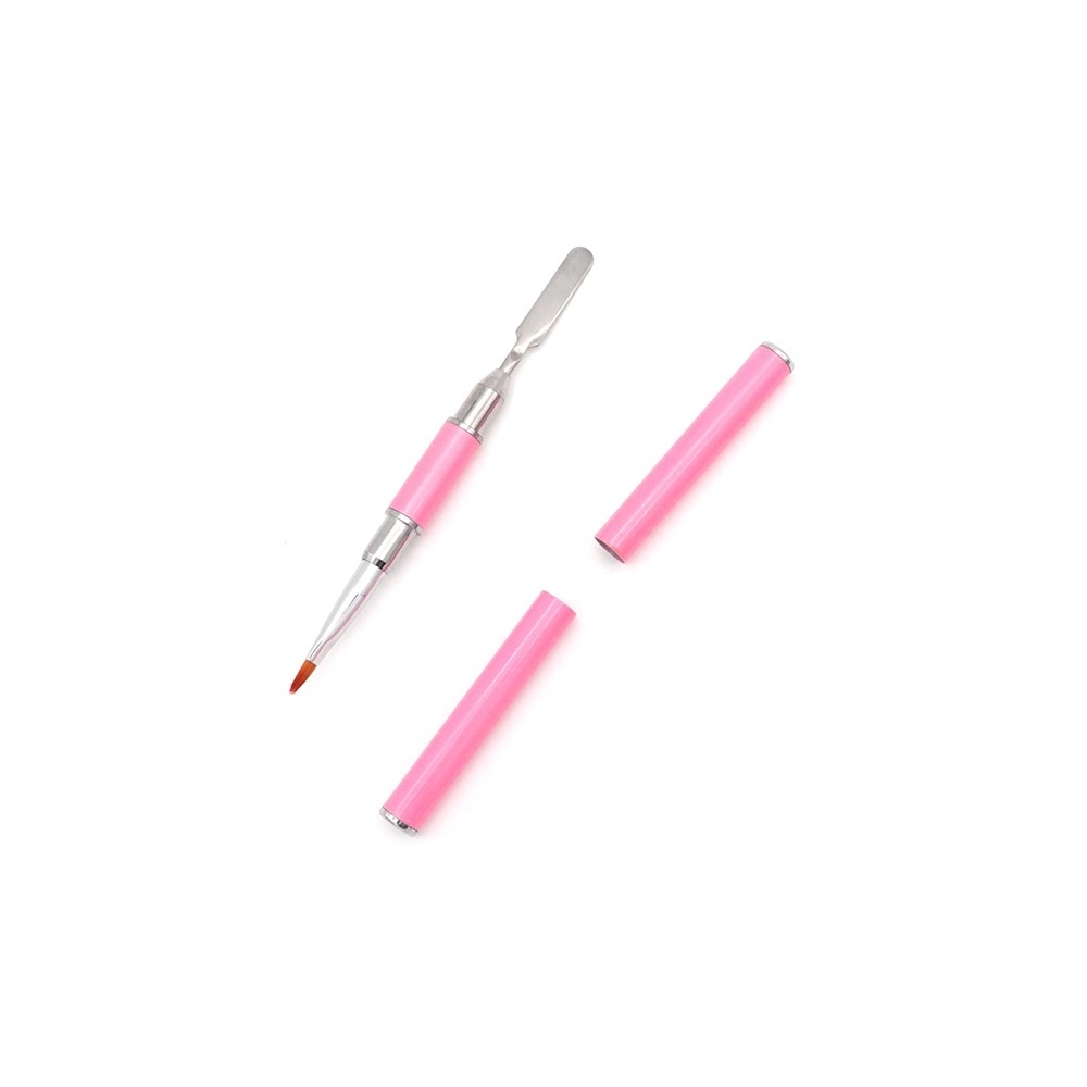 Double-headed dual-purpose manicure phototherapy pen steel push glue embossing stick multi-functional manicure pen crystal glue