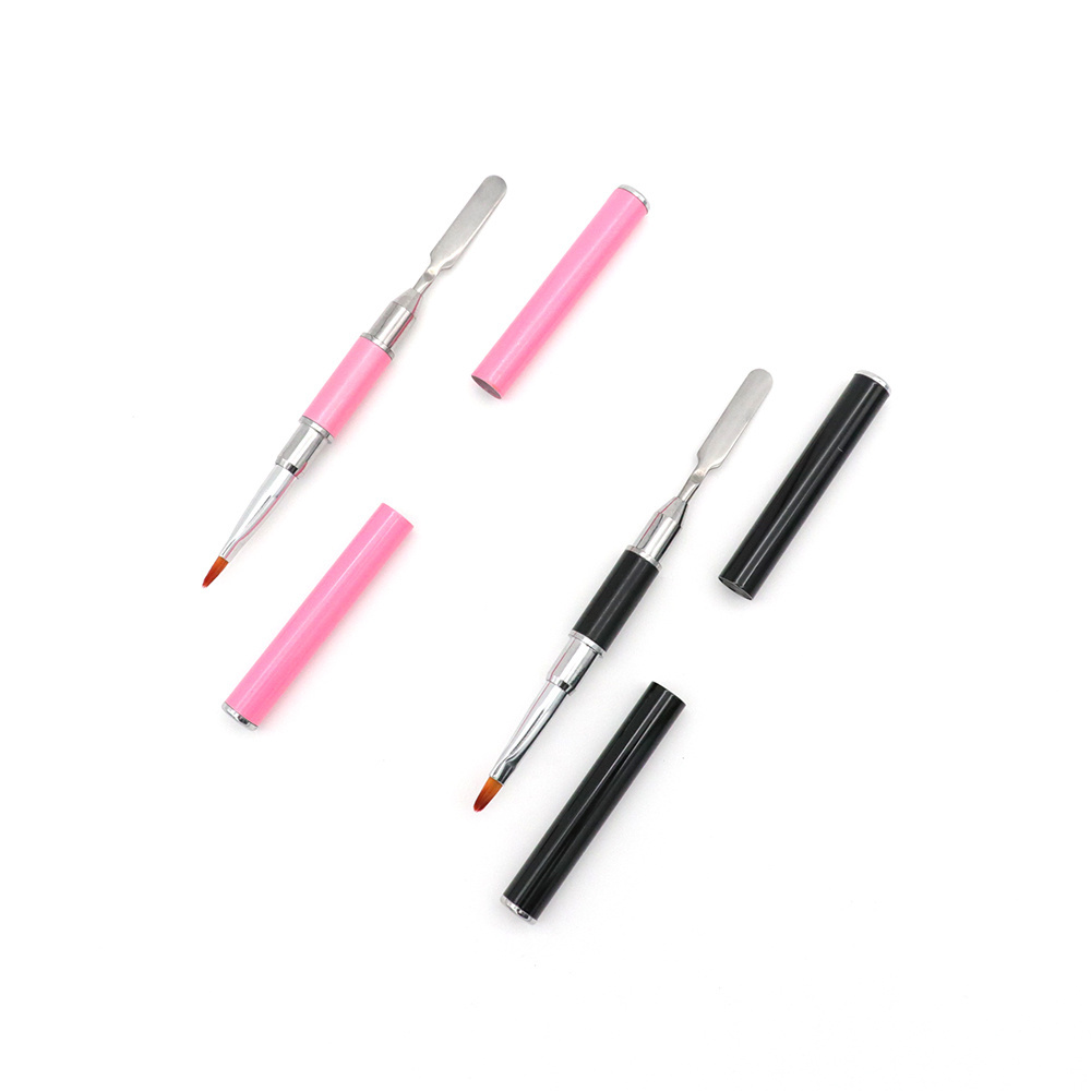 Double-headed dual-purpose manicure phototherapy pen steel push glue embossing stick multi-functional manicure pen crystal glue