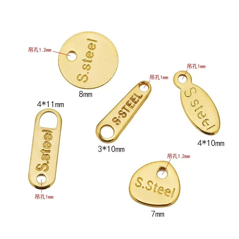 B3191 Wholesale 18k gold filled charms stainless steel charms pendant for jewelry making