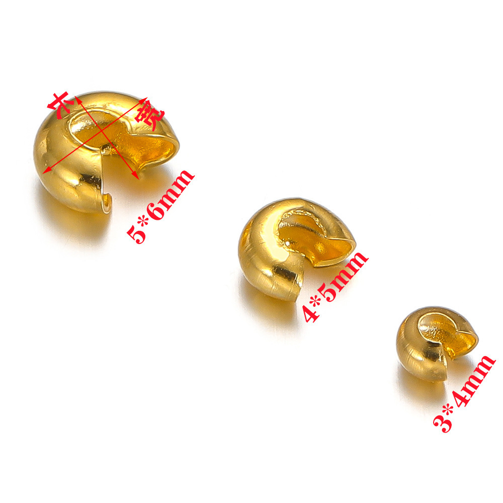 B4177 Ins stainless steel separarion bead 2mm gold spacer beads connector jewelry making supplies