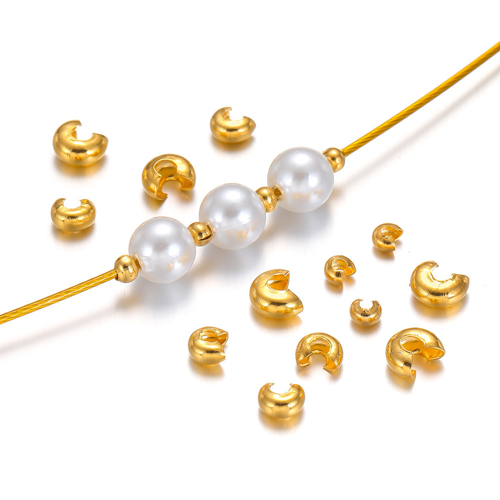 B4177 Ins stainless steel separarion bead 2mm gold spacer beads connector jewelry making supplies